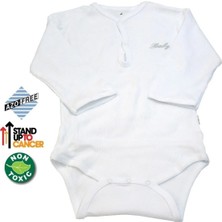 Home Station Sema Baby Uzun Kol Kaşkorse Badi (Body) - Beyaz 6-12 Ay