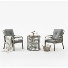 Rehome Capri Swing Pisa Tekli Rattan Bahçe Balkon Oturma Grubu | Beyaz | 702