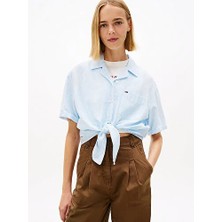 Tommy Hilfiger Kadın Tie Front Linen Gömlek