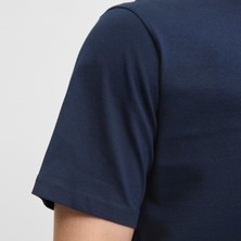 Jack & Jones Erkek Gögüs Baskili Bisiklet Yaka Tisört - Bluloyal