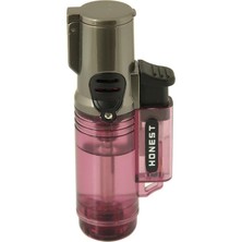 Honest Üç Torch Pürmüz Pembe Plastik Puro Çakmak