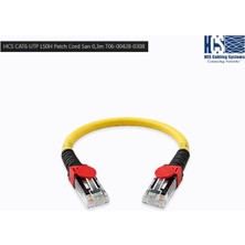 HCS-T06-00428-033 4X2X24# Utp Cat6 LS0H Patch Cord Sarı 0,3m
