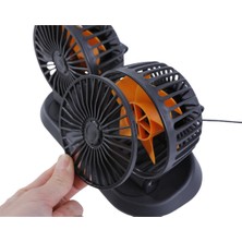 Empressco Araç Içi Çift Başlıklı 360° Dönen Fan, Serinlik ve Konfor Sağlar