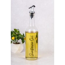 Dolkin Home 750ML Ayçiçek Yağı Zeytinyağı Yağlık Sıvı Yağ Şişesi Olive Oil Sunflower Oil Cam Yağdanlık Sirkelik