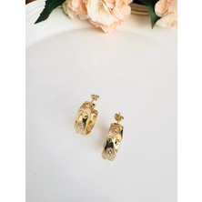 Devi Fashion Çelik  Halka Göz Küpe 3 cm