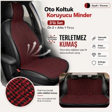 Paspro Otomotiv Oto Koltuk Koruyucu Minder 3’lü Set Terletmez Kumaş Ön 2 Arka 1 Parça