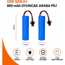 Orion Mamshop 3.7V 14500 Li-On 900 Mah Şarj Edilebilir SM2P Siyah Soketli Kumadalı Araba Pili Oyuncak Araba Pili Aa Kalem Pil
