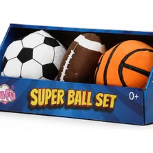 Pufu Toys 3’lü Peluş Spor Top Oyuncak