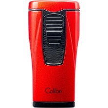 Colibri Monaco 3 Torch Pürmüz Metalik Kırmızı Puro Çakmağı