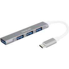 Neolink NL-102T Metal Type-C To USB 3.0 Çoğaltıcı 4 Port Hub Çoklayıcı