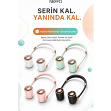 Neffo Şarjlı Boyun Fanı Taşınabilir Boyun Soğutucu Fan USB Şarjlı Sessiz Mini Vantilatör Eller Serbest Boyun Klimalı Fan