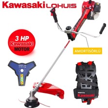 Kawasaki Lohuis TJ53E CG522 U Yan Tip Benzinli Motorlu Tırpan 3 Hp