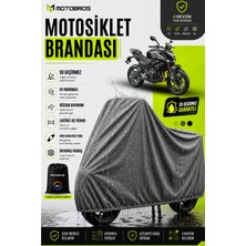 Motobros Motosiklet Brandası Motor Brandası Cf Moto 450 Nk Uyumlu Thermoguard-X Gri Su Geçirmez Uv Korumalı Motor Örtüsü