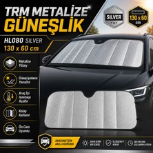 Paspro Otomotiv Trm Metalize Ön Cam Güneşliği Katlanabilir Silver 130X60 cm