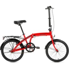 Bisan Twın Katlanır Bisiklet 32CM V 20 Jant 1 Vites Kırmızı Siyah