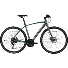 Bisan Trx 8600 Altus Erkek Şehir Bisikleti 50CM Hd 28 Jant 27 Vites Metalik Gri Mavi