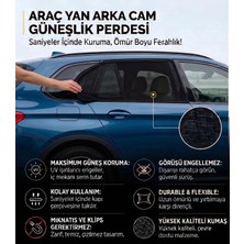 Çetin Kardeşler Opel Insignia 2008-2013  Model Uyumlu Güneşlik, 2'li Yan Cam Güneşlik Perde ( Lastikli )(Suv)
