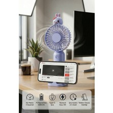 Empressco Taşınabilir Mini El Fanı, LED Işıklı, Telefon Tutuculu, Sessiz, Serinletici