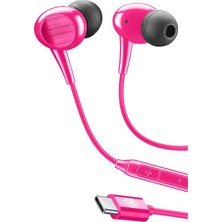 Cellularline Cellularlıne Musıc Sound Type C Silikonlu Kulaklık - Pembe
