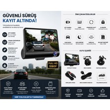 Paspro Otomotiv Full Hd 1080P Çift Kameralı Araç Içi Dvr Kayıt Kamerası G-Sensör Gece Görüş Park Modu