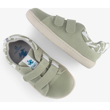 Hopfrög Smart Walker Canvas Play Eco Su Yeşili Barefoot Çocuk Ayakkabı