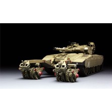 Meng TS-005 1/35 Ölçek, Israil Merkava Mk.3 Baz, Nochri Dalet Mayın Temizleme Aparatlı, Ana Muharebe Tankı, Plastik Model Kiti