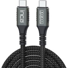 FourForce Itct-40 Usb4 8K@60Hz Thunderbolt 4/3 40 Gbps PD240W Type-C To Type-C Kablo-0.8m USB 4, 40GBPS Veri Aktarım Kapasitesi Gan Şarj Cihazı ve Tüm USB C Tipi Cihazlar