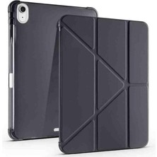 FourForce iPad 11. Nesil A16 2025 Ile Uyumlu 11 Inç Kalem Bölmeli Standlı Tri Folding Tablet Kılıfı Siyah