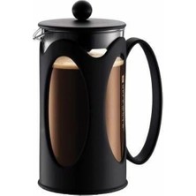 FourForce Kenya Kahve Makinesi (Fransız Pres Sistemi, Kalıcı Paslanmaz Çelik Filtre, 1,0 Litre) Siyah
