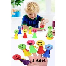 Nostaljik Lezzetler Zıplayan Oyuncak Emojili Zıp Zıp Oyun 3 Adet Pinyata Içi Parmaklara Takılan Emoji Top Bas Fırlat