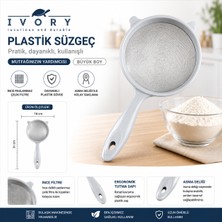 Bozdağlar Ivory Plastik Saplı Metal Süzgeç 18 cm (Karışık Renkli)