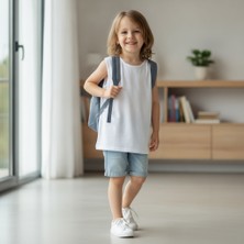 Bonbon Çocuk 3'lü Paket Pamuklu Beyaz Renk Tshirt CB1038