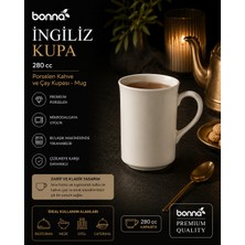 Bonnami Bonna Ingiliz Porselen Kahve ve Çay Kupası - Mug / 280 cc Kapasite