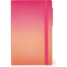 FourForce - Not Defteri Çizgili, M Beden, My Notebook Fildişi Renkli Kağıttan 90 G/m², 192 Sayfa, Yumuşak Kapak, Lastik Bantlı Kilit, Boyut 13 x 21 Cm, Golden Hour