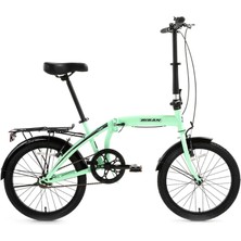 Bisan Twın Katlanır Bisiklet 32CM V 20 Jant 1 Vites Mint Yeşilyeşil Siyah