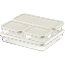 FourForce Home 4 Adet Buzdolabı ve Derin Dondurucu Saklama Kabı Seti, Fresh Box, Dolap Düzenleyici ve Buz Dolabı Organizeri, Bpa Içermeyen Pp Plastik,gıdaları Taze Tutma,mutfak Düzenleyici (Beyaz)