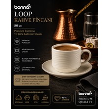 Bonnami Bonna Loop Porselen Türk Kahvesi ve Espresso Fincanı Seti - 80 cc
