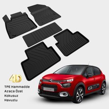 Yms Art Citroen C3 Paspas 2016 - 2024 Uyumlu Araca Özel 4d Havuzlu Paspas
