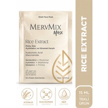 Mervmix Pirinç Özlü Aydınlatıcı ve Gözenek Karşıtı Kağıt Maske