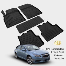 Yms Art Chevrolet Cruze Sedan Paspas 2009 - 2016 Arası 4d Havuzlu Paspas - Araca Özel Paspas