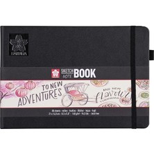 FourForce 94140004 Eskiz Defteri, Krem Beyaz, 80 Yaprak, Kağıt, Siyah Kapak, 21 x 14,8 Cm, Adet