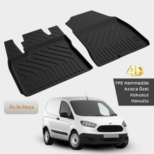 Yms Art Ford Transit Courier Panelvan Paspas Ön 2 Parça Kapalı Kasa 2014 2023 Uyumlu 4d Havuzlu Paspas