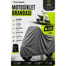 Motobros Motosiklet Brandası Motor Brandası Tvs Jupiter Uyumlu Thermoguard-X Gri Su Geçirmez Uv Korumalı Motor Örtüsü