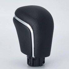 FourForce Araba Aksesuarları Vites Topuzu 6 cm Evrensel Otomatik Hız Vites Değiştirici Kafa Toyota Corolla Için Uyumlu Deri Siyah (Tümü Siyah Deri)