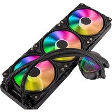 FourForce Cold 300 Intel ve Amd Destekli Rgb Fanlı Infinite Panel Cpu Işlemci 360MM Sıvı Soğutma Sistemi (Siyah)