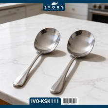 Bozdağlar Ivory Çelik Servis Kaşığı Large Kartela
