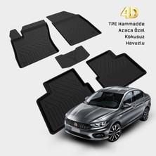 Yms Art Fiat Egea Sedan 2015 ve Sonrası Uyumlu Araca Özel 4d Havuzlu Oto Paspas