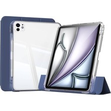 FourForce iPad Pro 11INÇ M4/m5 ile Uyumlu Kılıf Kalem Bölmeli Akrilik Şeffaf Ayrılabilir Case 2024/2025