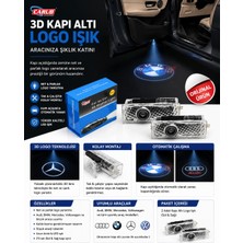 Paspro Otomotiv Carub Bmw Uyumlu Kapı Altı Logo Projektörü 3D LED Işık 2’li Set Tak Çalıştır