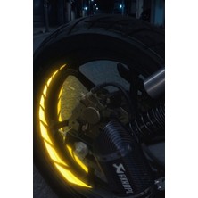 Banxtre Universal Reflektörlü Jant Şeridi - Tüm Motosikletlere Uyumlu Parlayan Jant Sticker